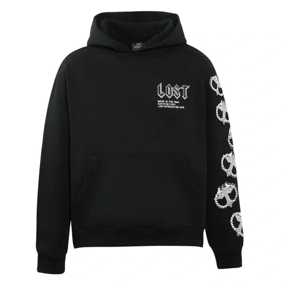 LOST INTRICACY MITT HOODIE BLACK/WHITE